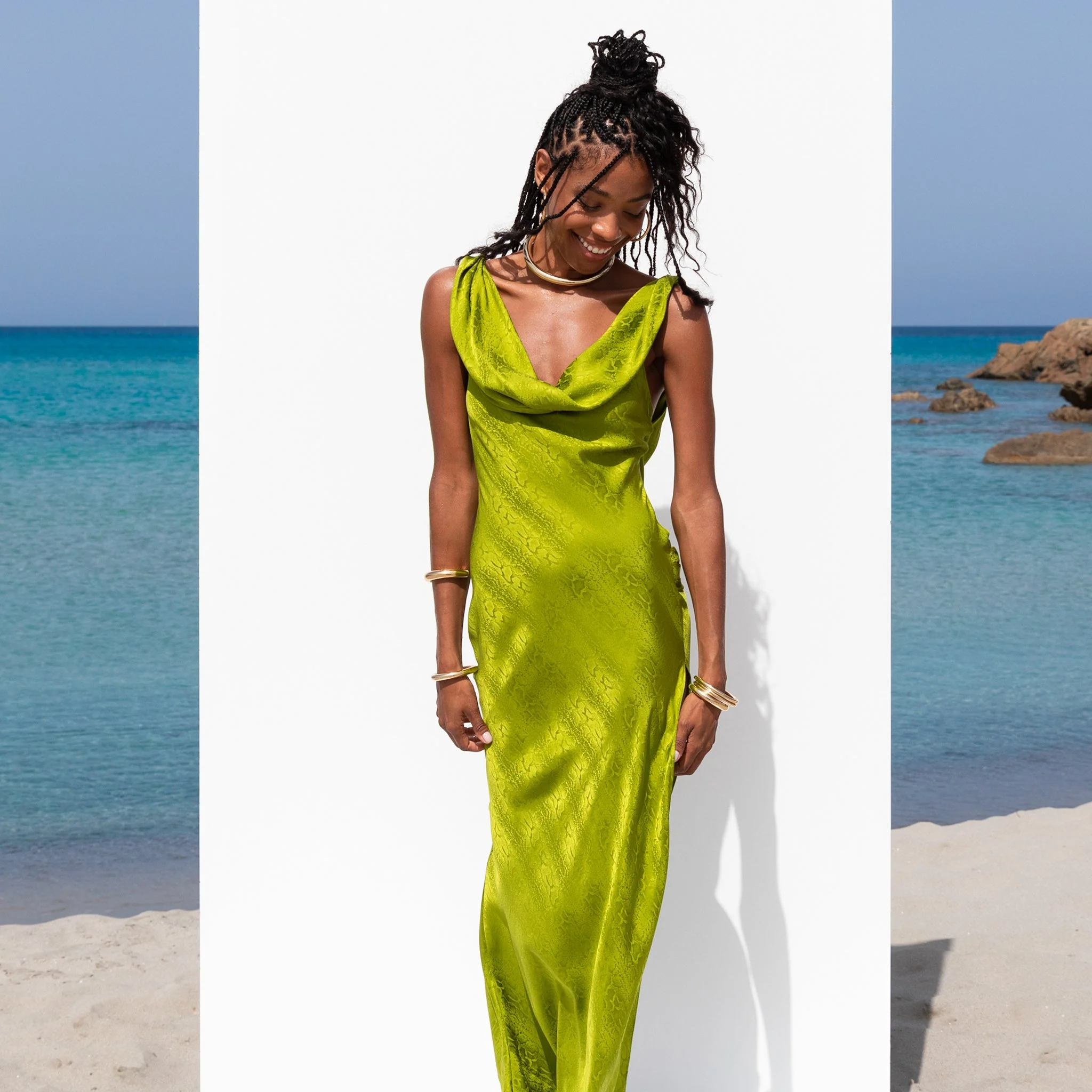 Navarra Dress Lime - Image 3