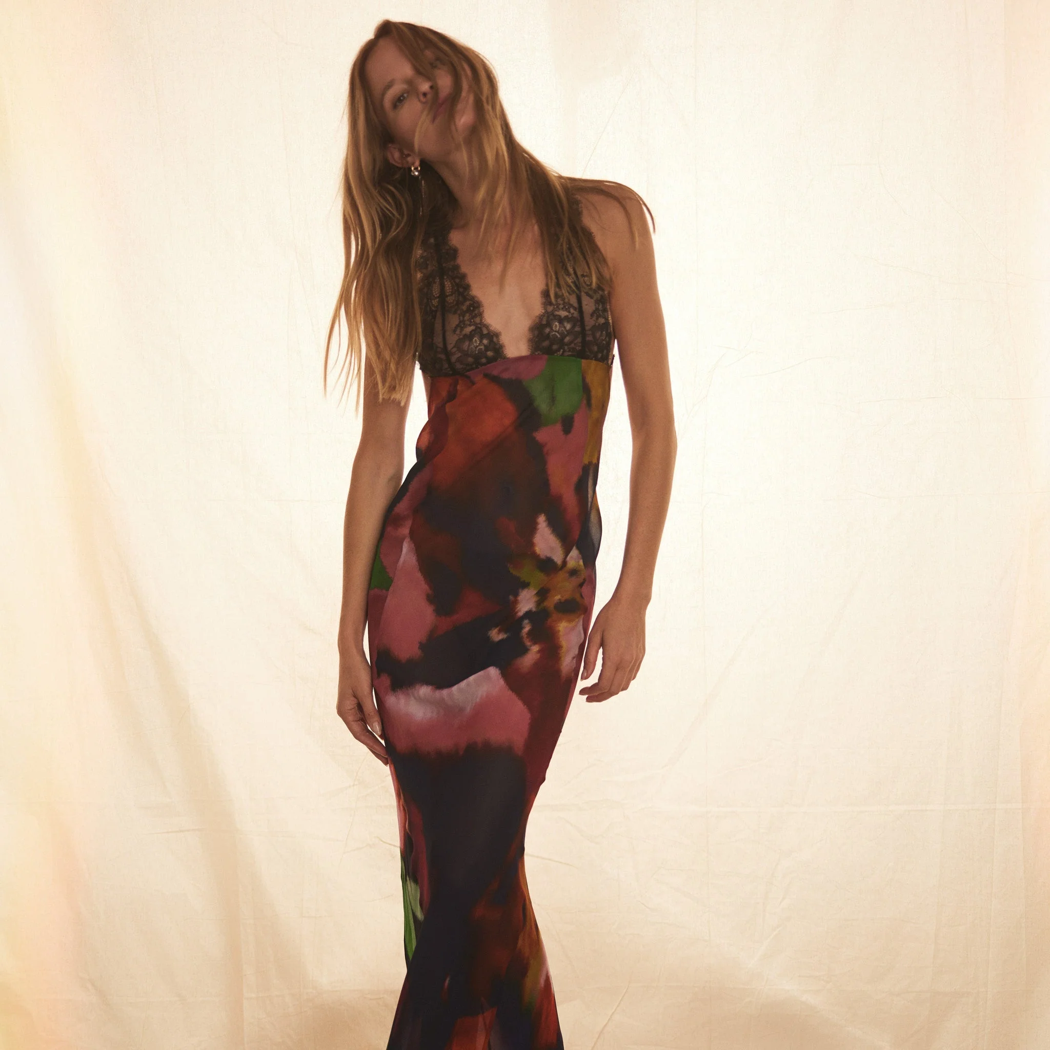Paola Floral Slip Dress - Image 9