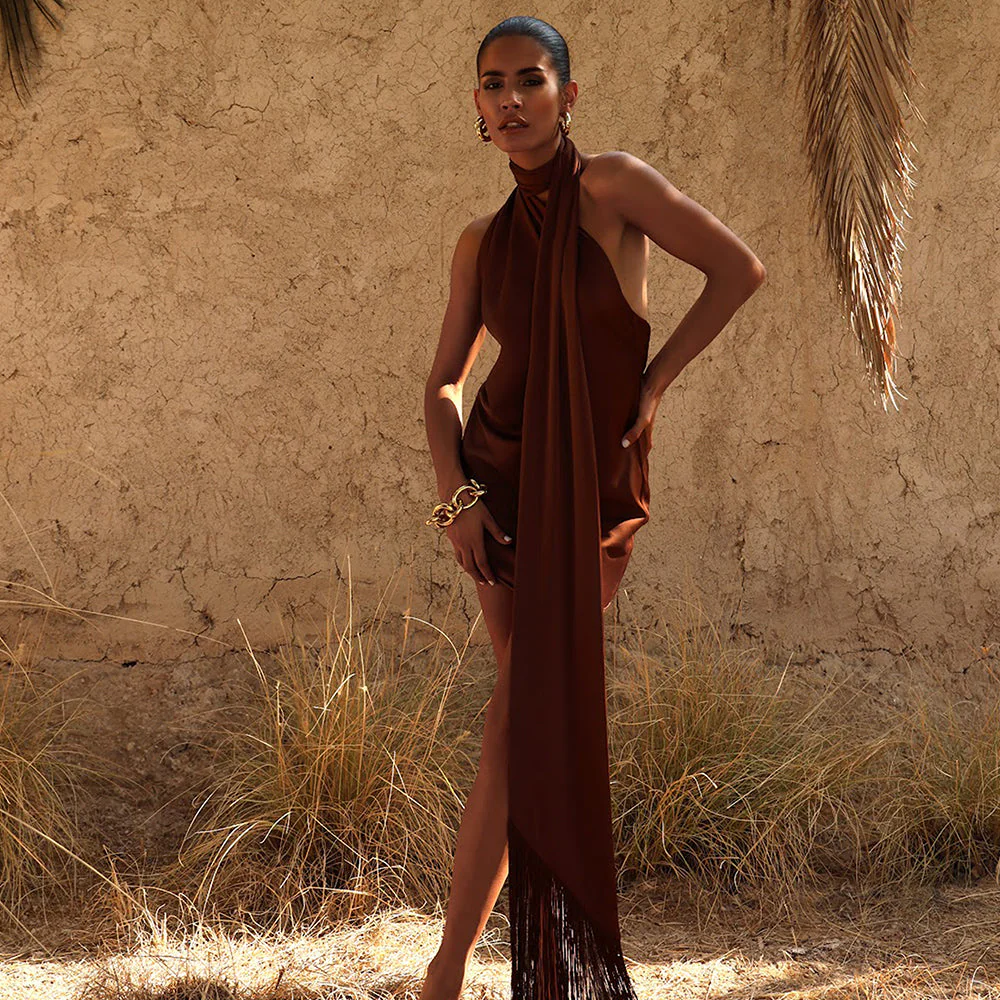 Serafia Dress Cocoa - Image 6