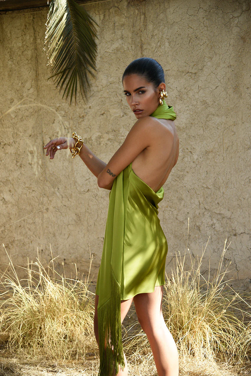 Serafia Dress Green - Image 3